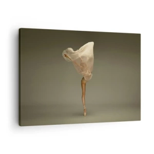 Quadro su tela - Stampe su Tela - Una ballerina che fluttua nell'aria con il tessuto - 70x50cm - Adesso vola via - Decorazione murale moderna per soggiorno e camera da letto ARTTOR