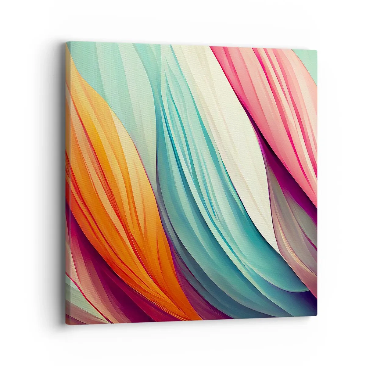 Quadro su tela - Stampe su Tela - Intreccio arcobaleno - 40x40 cm