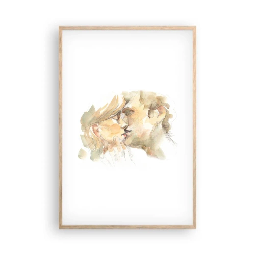 Poster in cornice rovere chiaro - Sarà l'anima gemella? - 61x91 cm