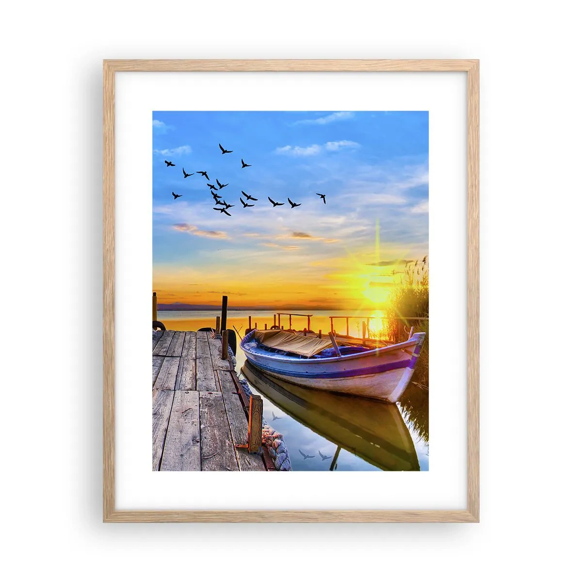 Poster in cornice rovere chiaro - A domani - 40x50 cm