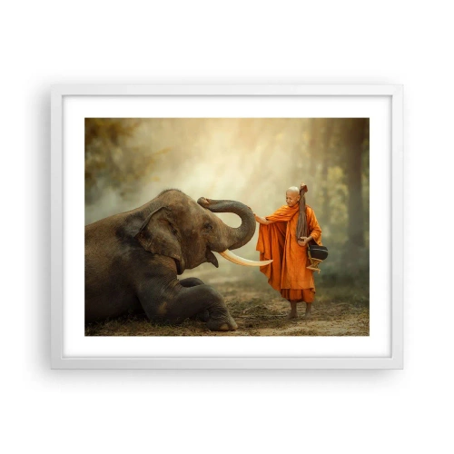 Poster in cornice bianca - Incontro nel viaggio - 50x40 cm