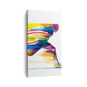 Quadro su tela - Stampe su Tela - Corsa attraverso l'arcobaleno - 45x80 cm