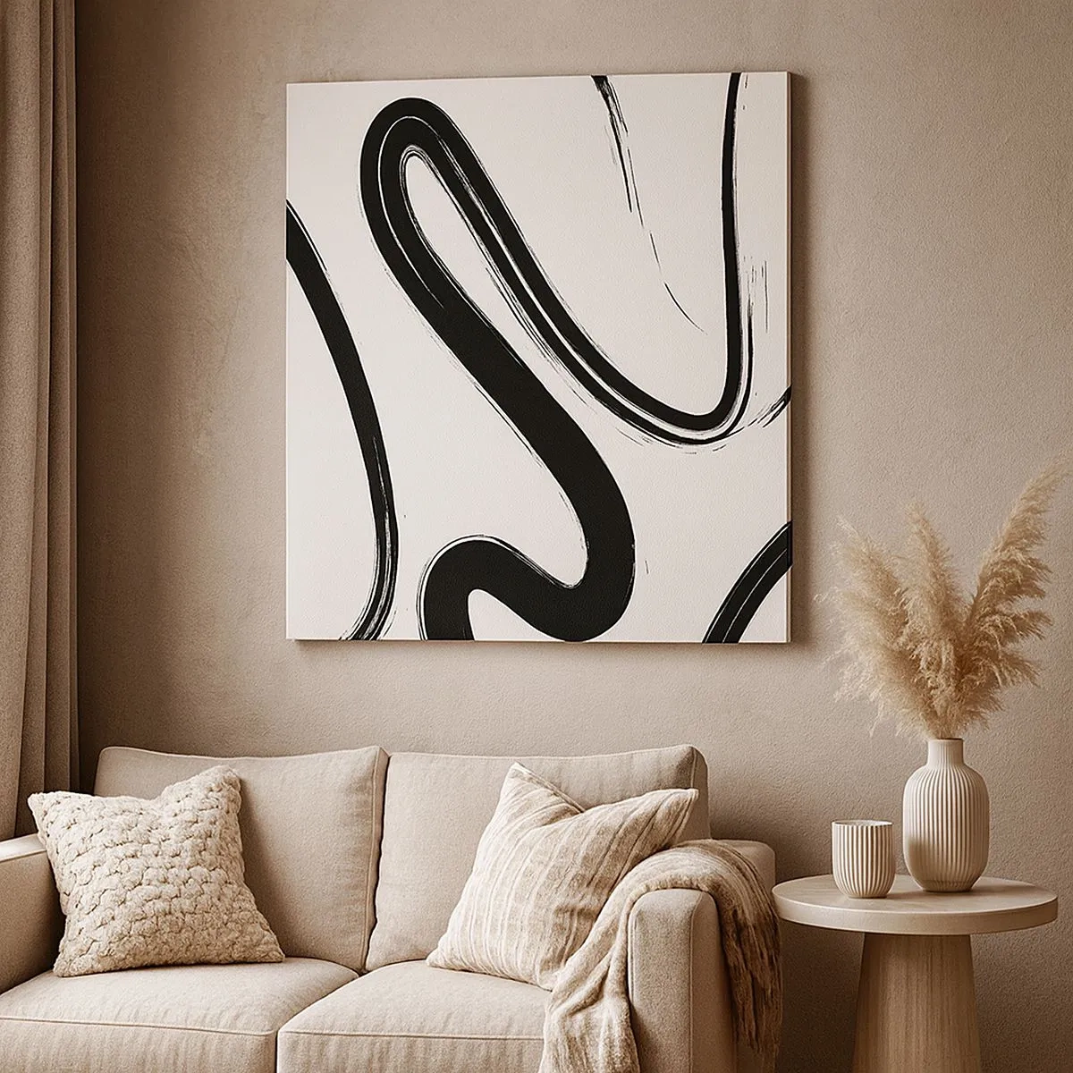 Quadro su tela - Stampe su Tela - Capriccio bianco e nero - 30x30 cm