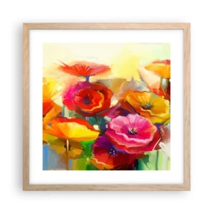 Poster in cornice rovere chiaro - Non solo rossi - 40x40 cm