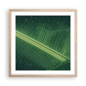Poster in cornice rovere chiaro - La struttura del verde - 50x50 cm
