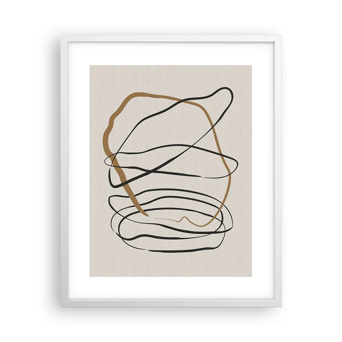 Poster in cornice bianca - Composizione: danza intricata - 40x50 cm