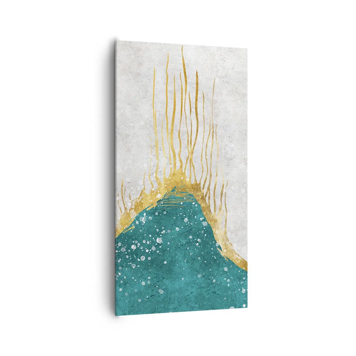 Quadro su tela - Stampe su Tela - Flusso dorato - 65x120 cm