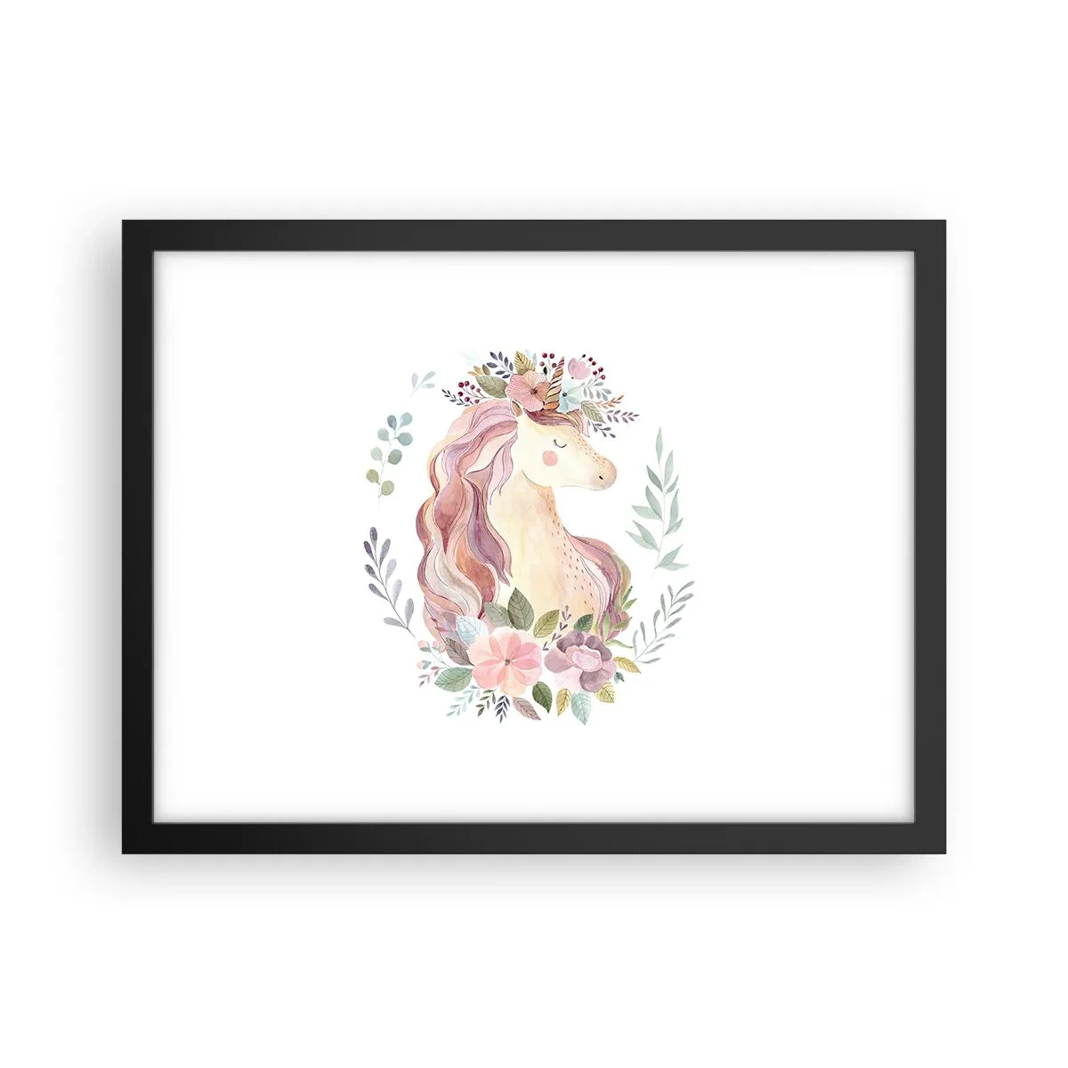 Poster in cornice nera - Invito nel mondo delle favole - 40x30 cm