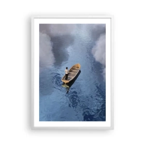Poster in cornice bianca - Vita - viaggio - incertezza  - 50x70 cm