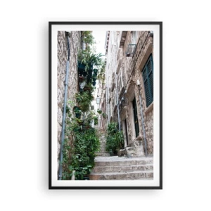 Poster in cornice nera - Il fascino della città vecchia - 61x91 cm