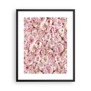 Poster in cornice nera - Coperto di rose - 40x50 cm