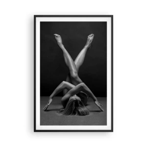 Poster in cornice nera - Geometria del nudo - 61x91 cm