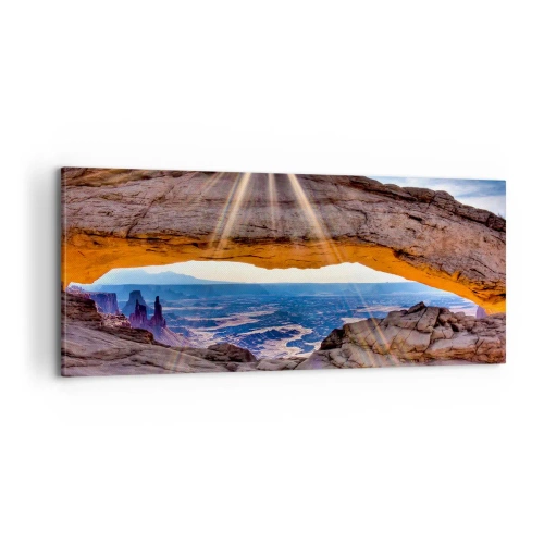Quadro su tela - Stampe su Tela - Attraverso il portale di roccia - 100x40 cm
