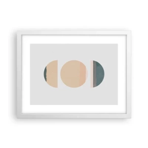 Poster in cornice bianca - Un cerchio dopo l'altro - 40x30 cm