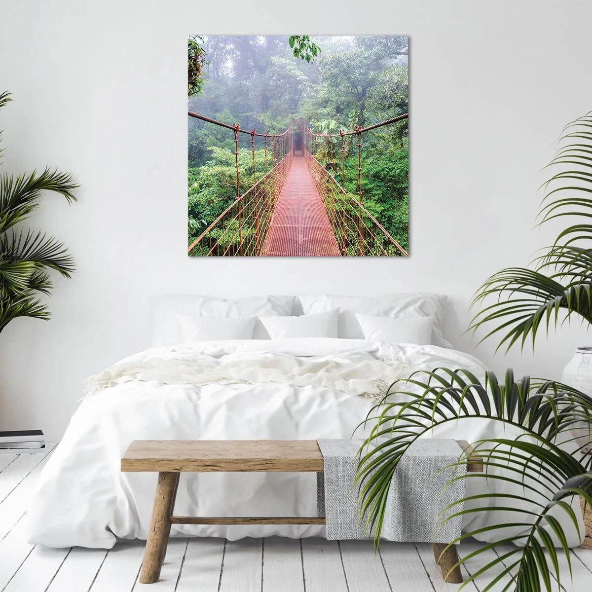 Quadro su tela - Stampe su Tela - Sospeso sopra gli alberi - 30x30 cm