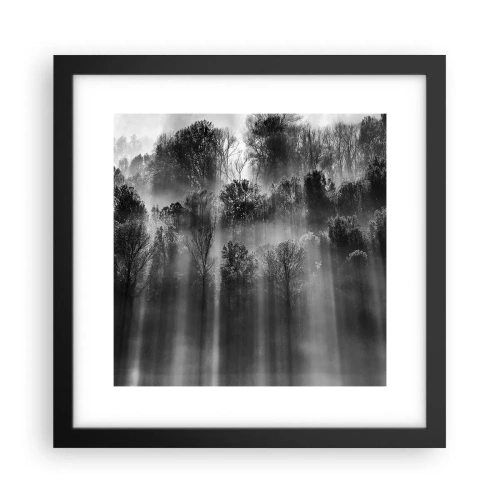 Poster in cornice nera - Nei getti di luce - 30x30 cm