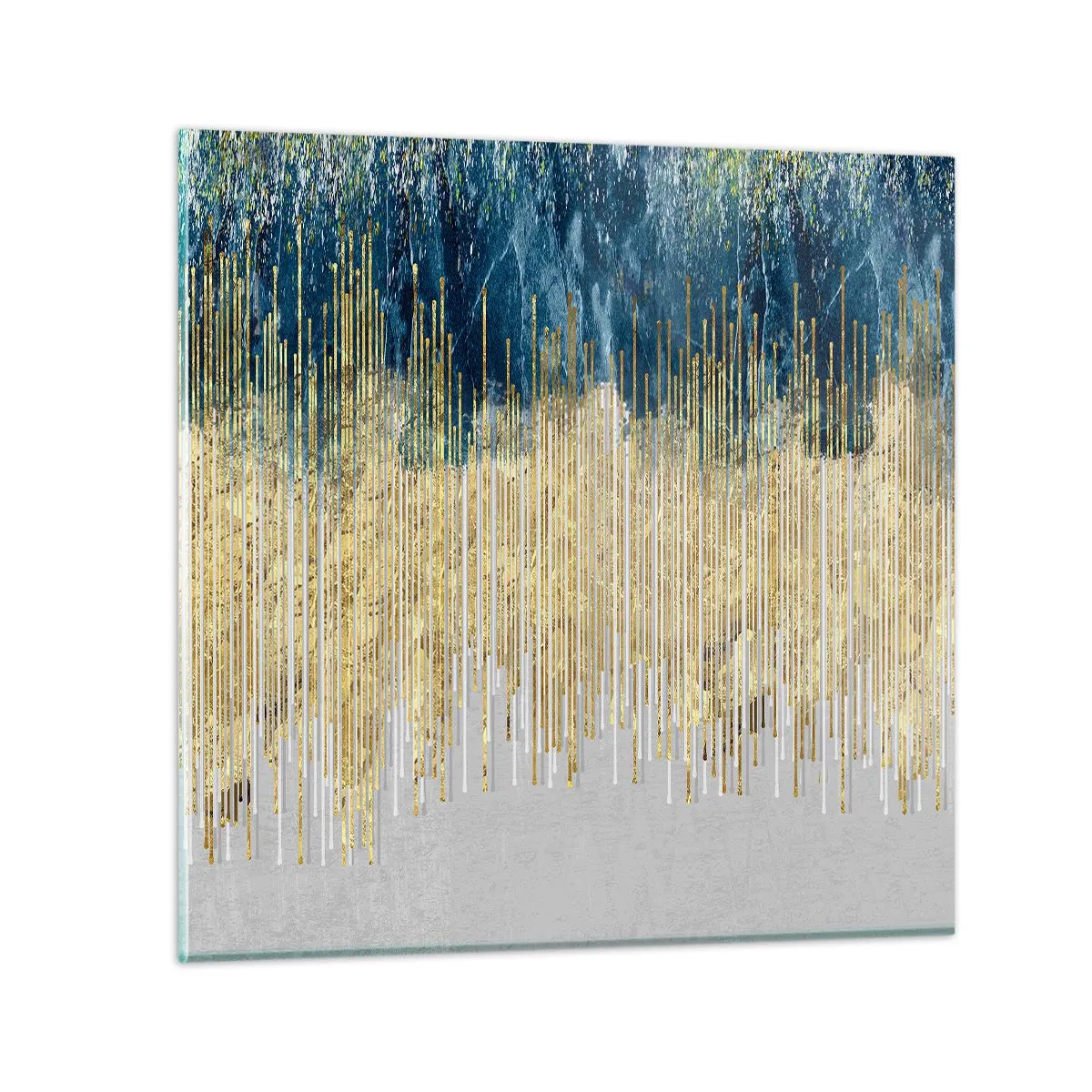 Quadro su vetro - Confine dorato - 30x30 cm