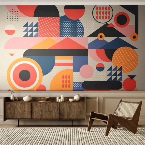 Fotomurali Premium Canvas - Composizione: divertiti - Astrazione, Vettore, Moderno - 300x210 cm