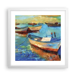 Poster in cornice bianca - Nella baia del sud - 40x40 cm