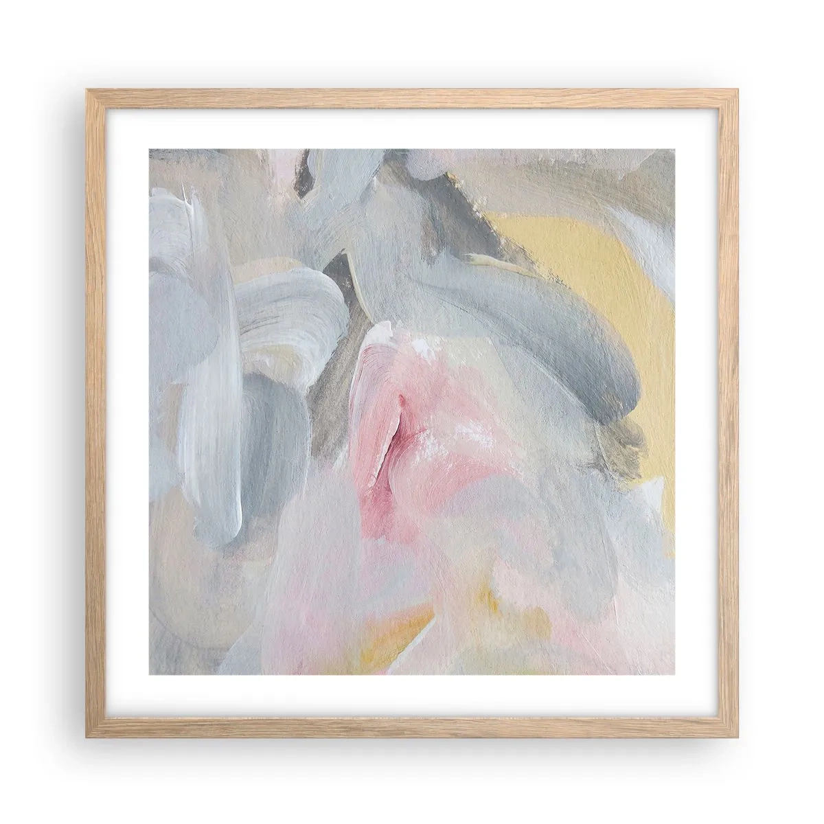 Poster in cornice rovere chiaro - Nel mondo pastello - 50x50 cm