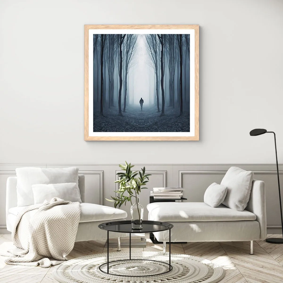 Poster in cornice rovere chiaro - E tutto è semplice e chiaro - 50x50 cm