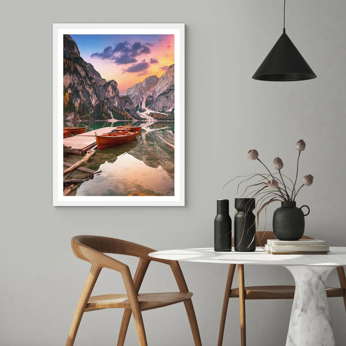 Poster in cornice bianca - La promessa del giorno - 40x50 cm