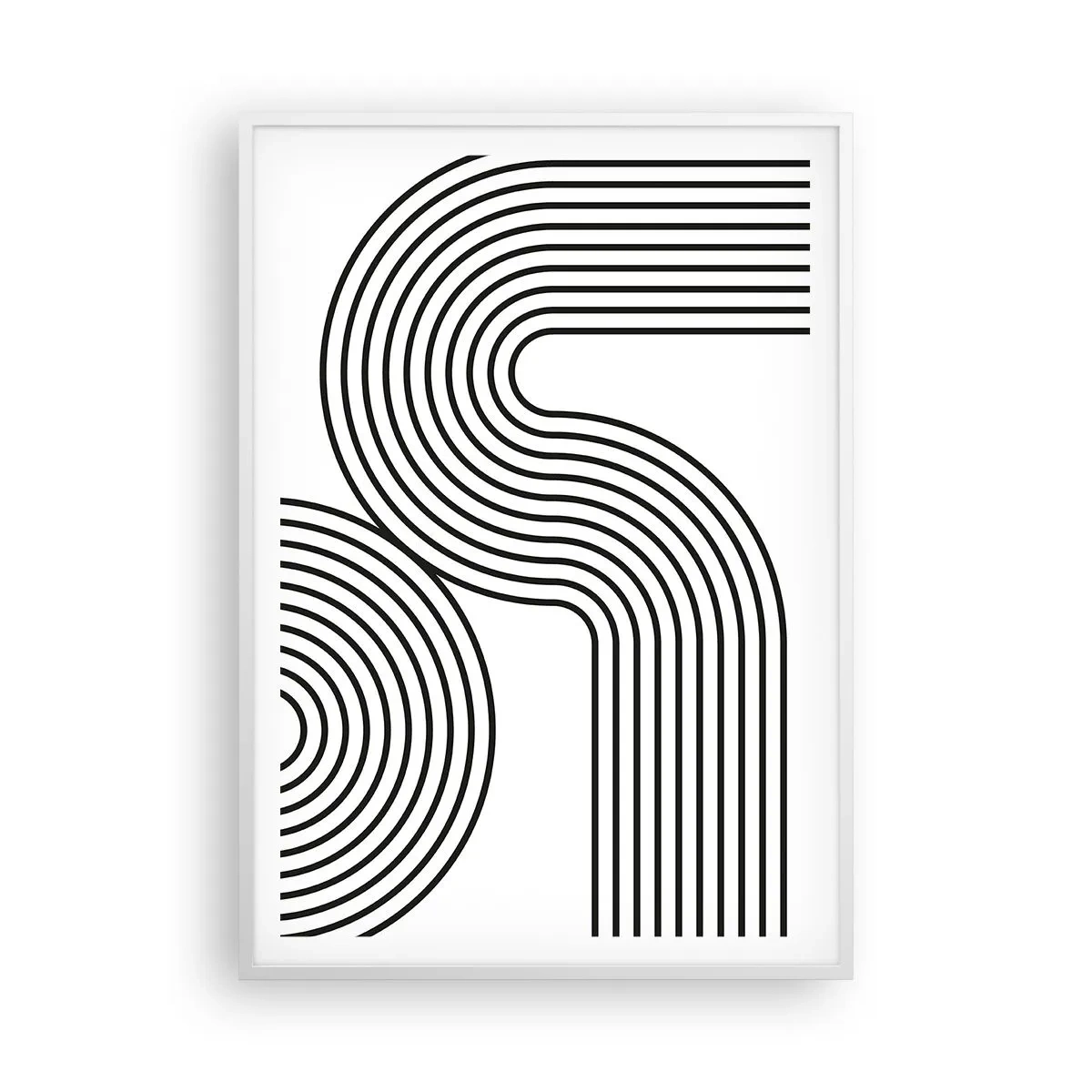 Poster in cornice bianca - In curva - 70x100 cm