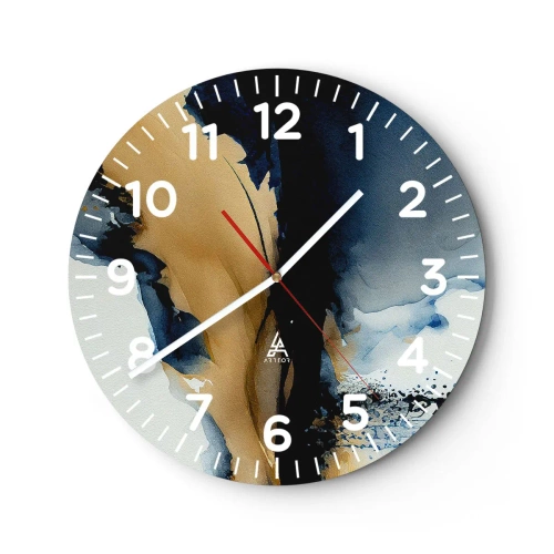 Orologio da parete - Orologio in Vetro - Dietro la cortina - 30x30 cm