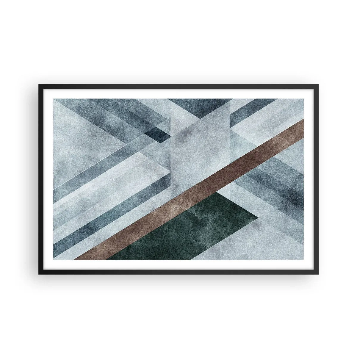 Poster in cornice nera - La ricercata eleganza della geometria - 91x61 cm