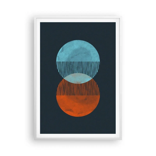 Poster in cornice bianca - Fantasia astronomica - 70x100 cm