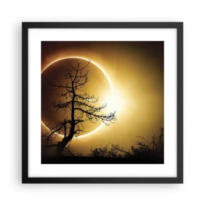 Poster in cornice nera - Eclissi totale - 40x40 cm