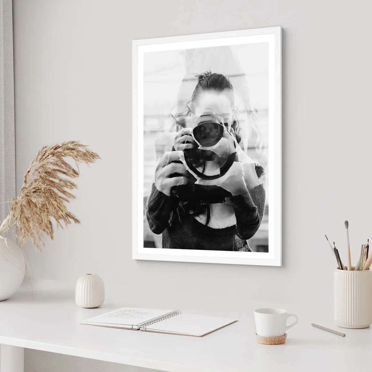 Poster in cornice bianca - Il creatore e il materiale - 61x91 cm
