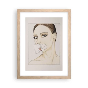 Poster in cornice rovere chiaro - Simbolo di eleganza e bellezza - 30x40 cm