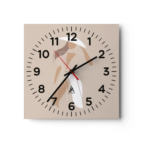 Orologio da parete - Orologio in Vetro - La moda è un gioco - 40x40 cm