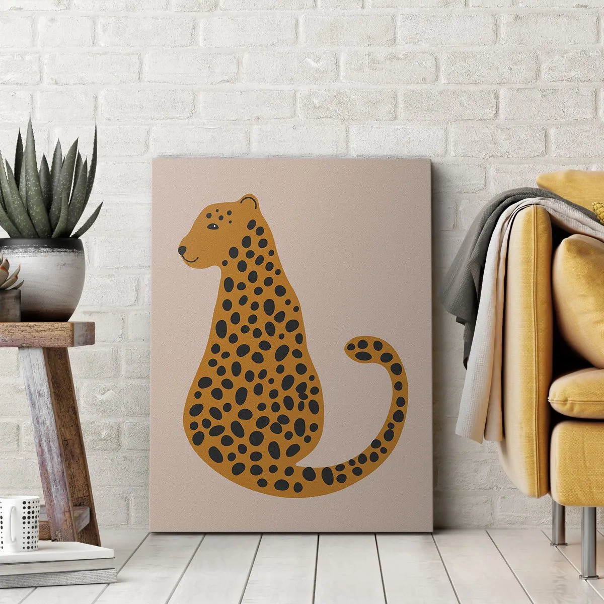 Quadro su tela - Stampe su Tela - Il leopardo è un motivo di moda - 65x120 cm