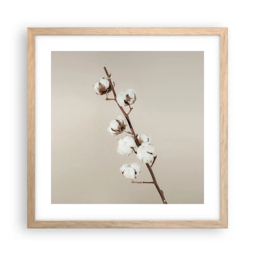 Poster in cornice rovere chiaro - Alla fonte della morbidezza - 40x40 cm