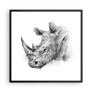 Poster in cornice nera - Ritratto africano - 60x60 cm