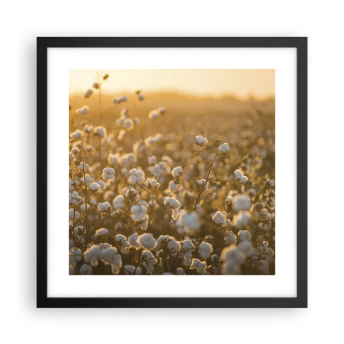Poster in cornice nera - Campo di morbidezza - 40x40 cm
