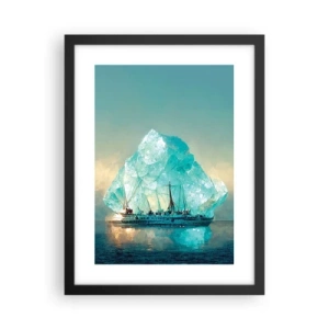 Poster in cornice nera - Brillante artico - 30x40 cm