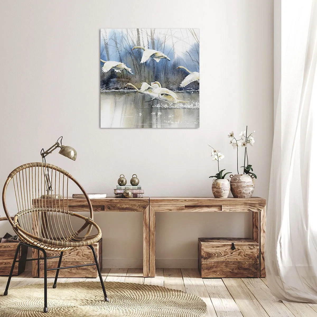 Quadro su tela - Stampe su Tela - Come la favola dei cigni selvatici - 40x40 cm