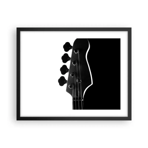 Poster in cornice nera - Silenzio rock - 50x40 cm