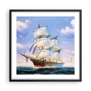 Poster in cornice nera - Con orgoglio nel vento - 50x50 cm