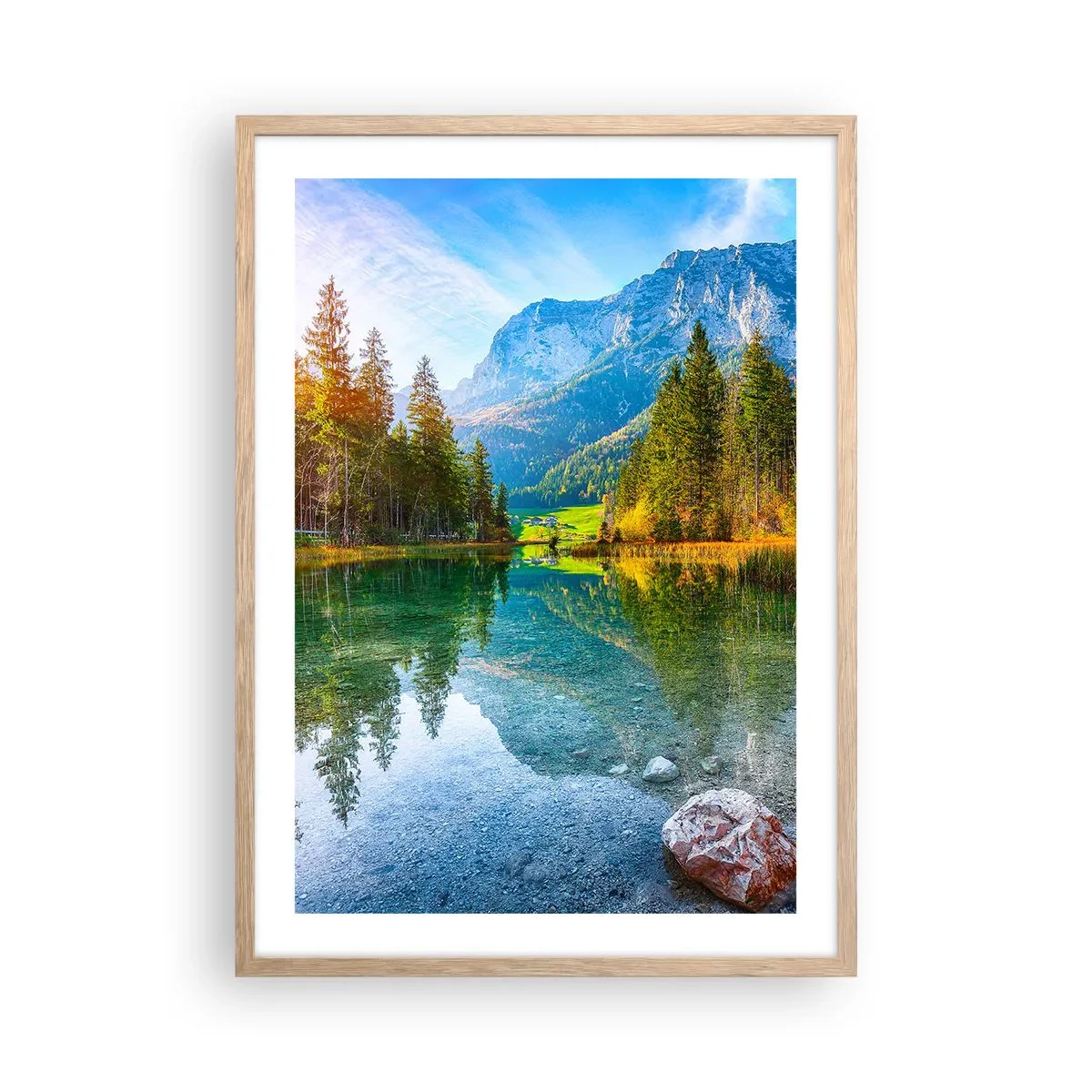 Poster in cornice rovere chiaro - La mitezza dell'autunno - 50x70 cm