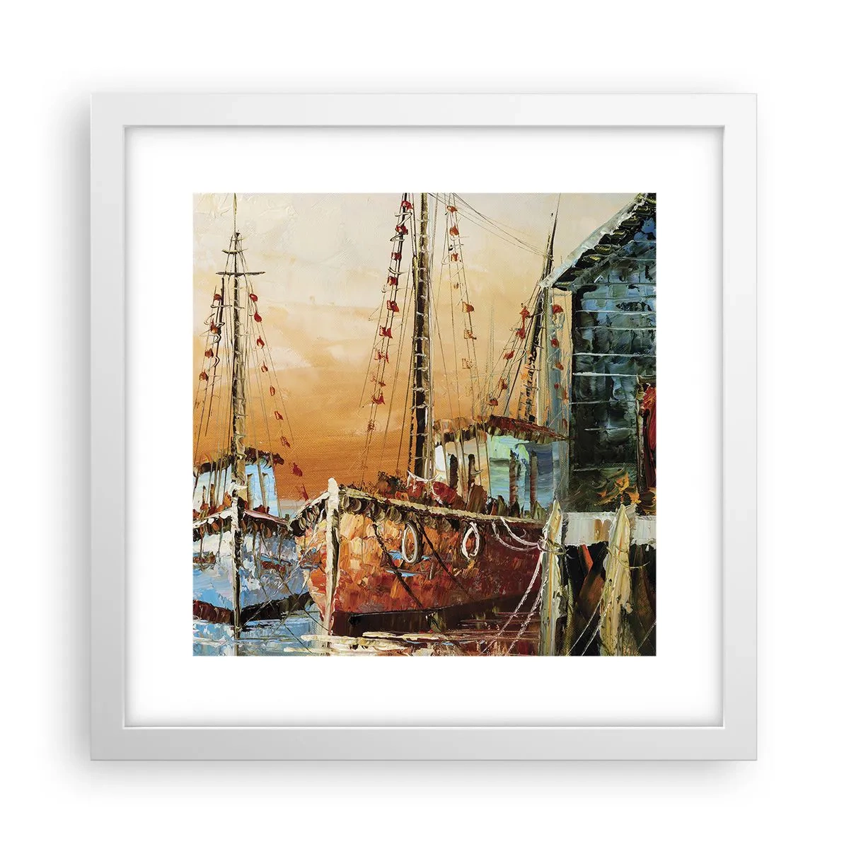 Poster in cornice bianca - Ritorno tranquillo - 30x30 cm