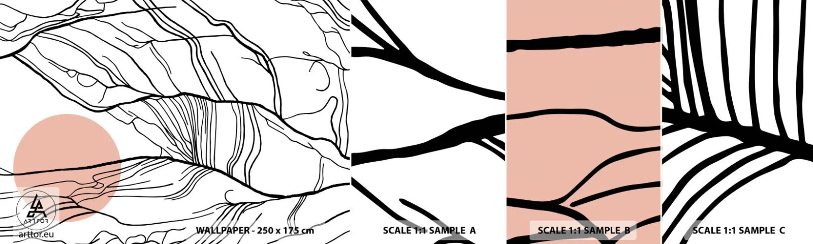 Campione Di Fotomurale Standard Eco - Nella rete dei rami - Astrazione, Grafica, Progetto - 100x30 cm