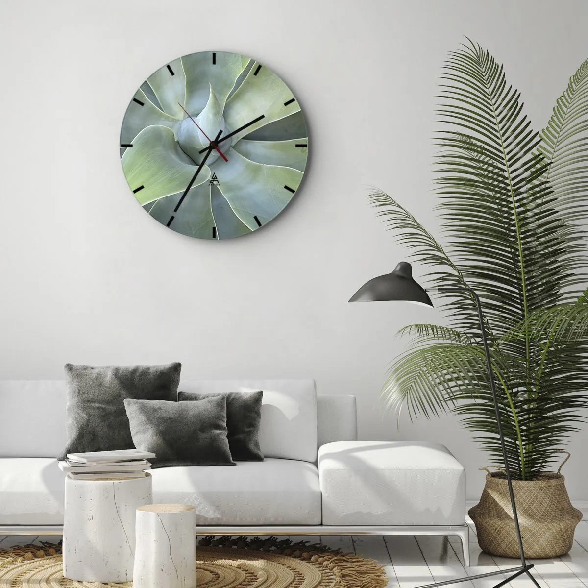 Orologio da parete - Orologio in Vetro - La nascita del verde - 40x40 cm