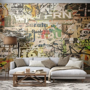 Fotomurali Premium Canvas - Qualcosa sta succedendo… - Graffiti, Murale, Pezzo - 350x256 cm