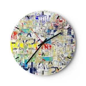Orologio da parete - Orologio in Vetro - Semplicemente bello da vedere - 30x30 cm