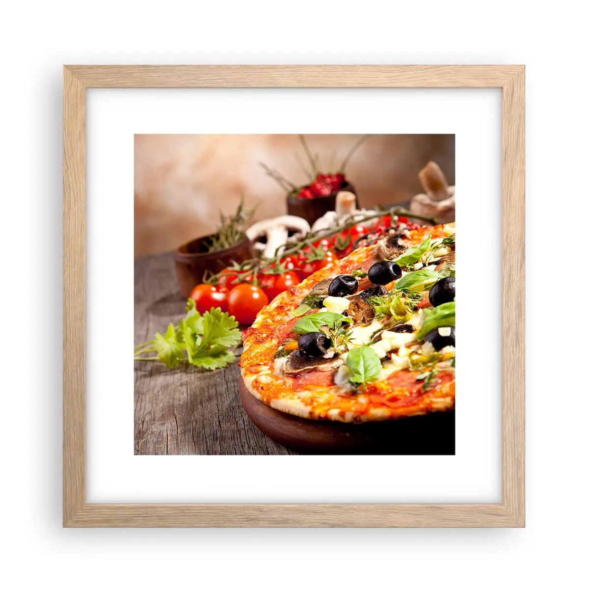 Poster in cornice rovere chiaro - Con ingredienti tellurici - 30x30 cm