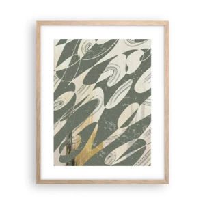 Poster in cornice rovere chiaro - Astrazione ritmica - 40x50 cm